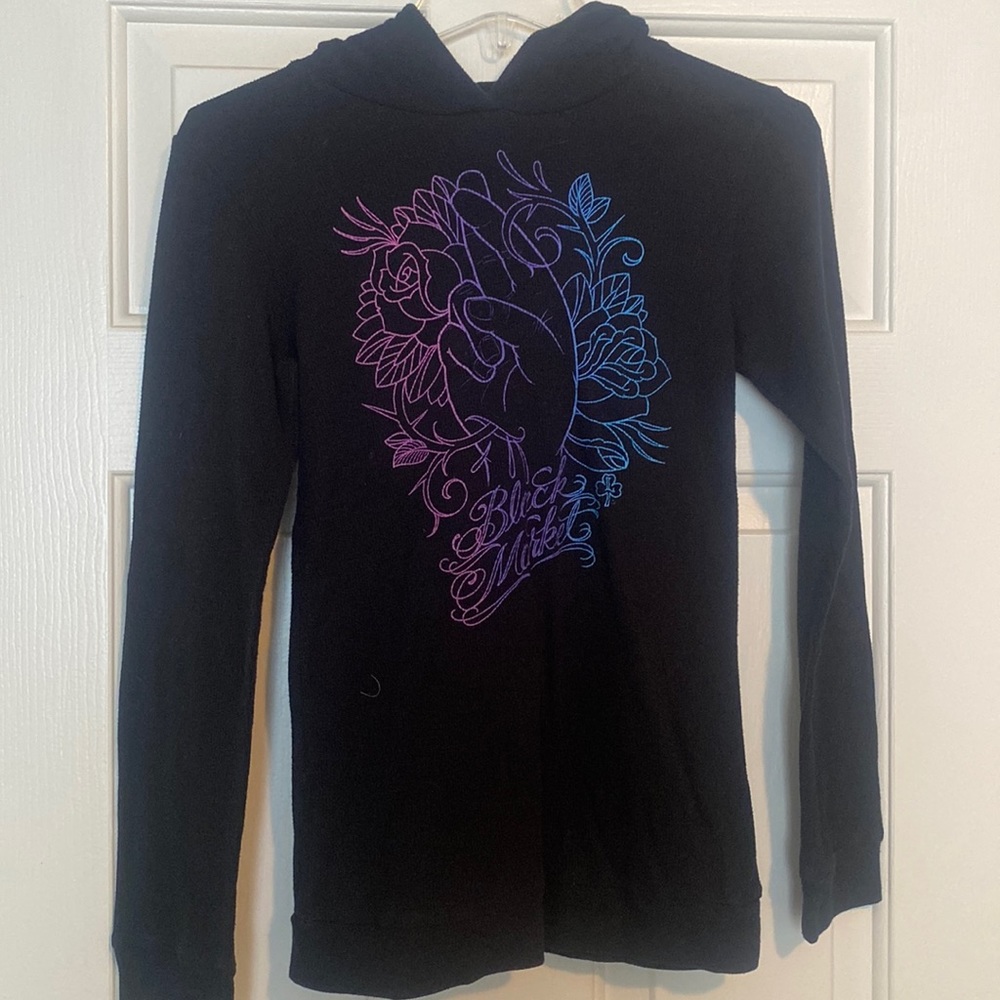 Black Market Art Company long sleeve thermal hoodie